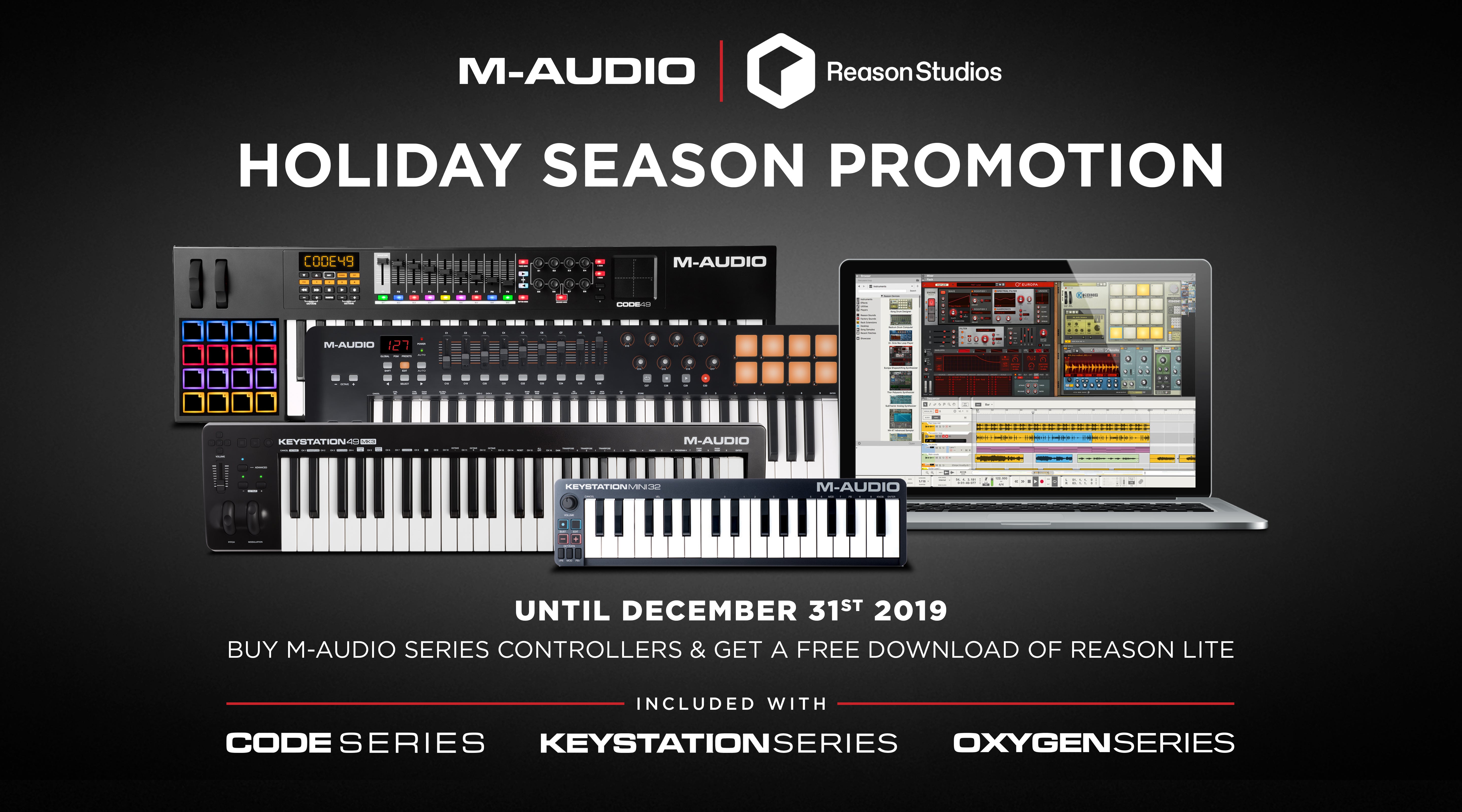 M-Audio pakt uit met Reason tot eind dit jaar! M-Audio pakt uit met Reason tot eind dit jaar!